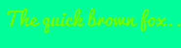 Image with Font Color 6BFF00 and Background Color 00FF98